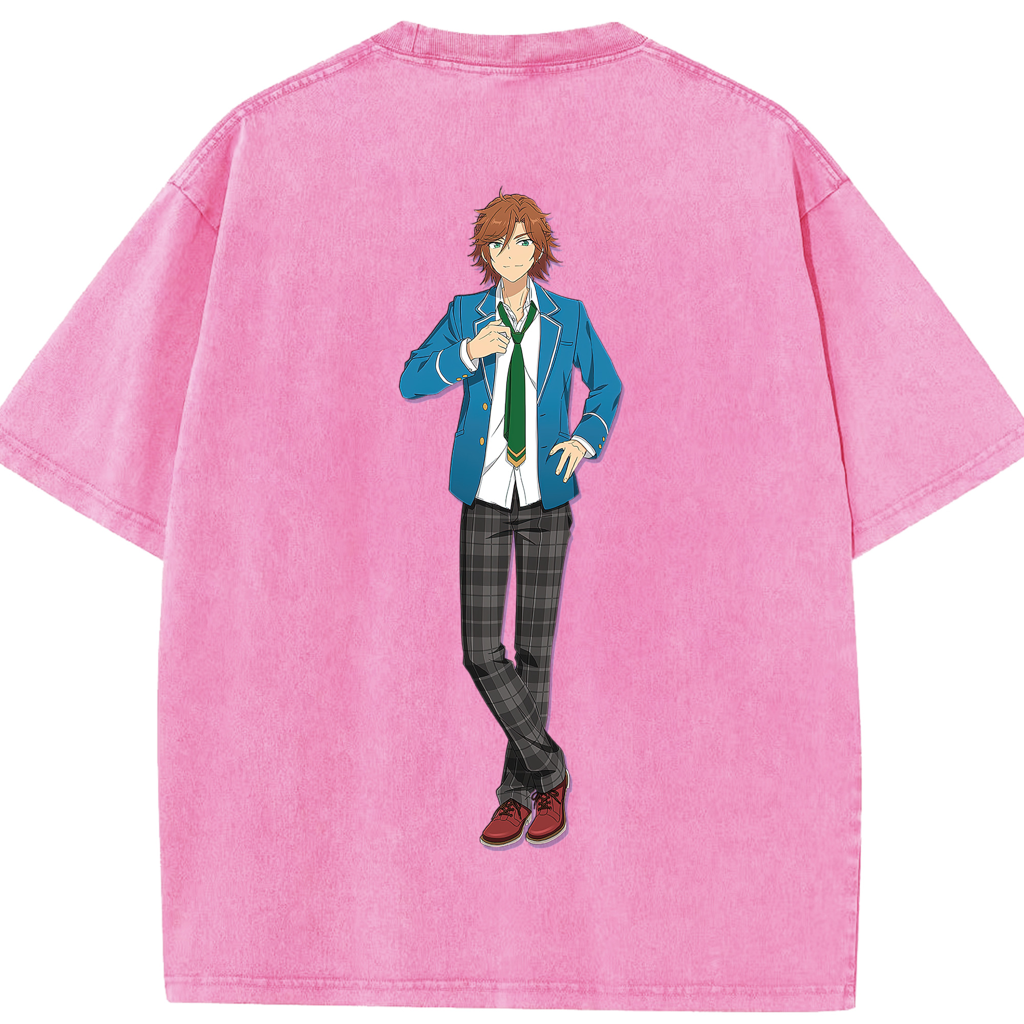（画像用） あんさんぶるスターズ! Ensemble Stars 綿100% ヴィンテージ風 半袖Tシャツ（背面プリント）